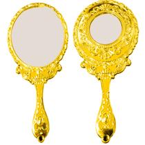 Espelho De Mão Duplo Oval De Princesa Maquiagem Sobrancelhas