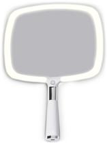 Espelho de mão MIRRORVANA Lighted Travel com alça confortável 9x13cm Espelho de mão MIRRORVANA Lighted Travel com alça confortável 9x13cm