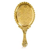 Espelho De Mão Oval Estilo Vintage Cor da moldura: Dourado Espelho De Mão Oval Estilo Vintage Cor da moldura: Dourado