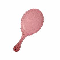 Espelho De Mão Oval Estilo Vintage Cor da moldura: Rosa Espelho De Mão Oval Estilo Vintage Cor da moldura: Rosa