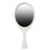 Espelho de Mão Princesa Oval 25cm - Branco - CB1870 - Moment