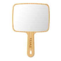 Espelho de mão YEAKE Natural Bamboo Handheld Travel Vanity