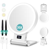 Espelho de Maquiagem B Beauty Planet com Ampliação 30X e Iluminação Espelho de Maquiagem B Beauty Planet com Ampliação 30X e Iluminação