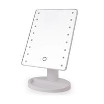 Espelho De Maquiagem Com Led Touch Ajustável Portátil Branco Espelho De Maquiagem Com Led Touch Ajustável Portátil Branco