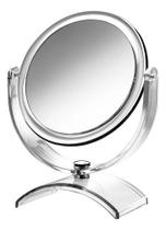 Espelho De Maquiagem Com Lente De Aumento 5x Gardie Prata
