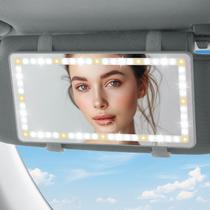Espelho de Maquiagem com Viseira Solar JOYTUTUS - 60 LEDs e Luzes para Carro