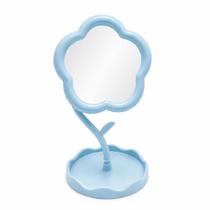 Espelho de Maquiagem Compacto com Base Porta-Joias e Ajuste de Ângulo Espelho de Maquiagem Compacto com Base Porta-Joias e Ajuste de Ângulo
