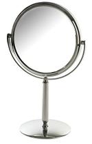 Espelho de maquiagem de mesa de dois lados de escolha do modelo - espelho de maquiagem com ampliação de 5X e design giratório - Espelho portátil de 5,5 polegadas de diâmetro em acabamento cromado - Modelo MC105C