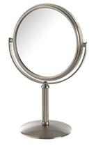 Espelho de maquiagem de mesa de dois lados de escolha do modelo - espelho de maquiagem com ampliação de 5X e design giratório - Espelho portátil de 5,5 polegadas de diâmetro em acabamento de níquel - Modelo MC105N