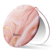 Espelho de maquiagem de viagem Fancii Taylor iluminado por LED 10x/1x Marble