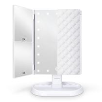 Espelho de maquiagem Deweisn Trifold Lighted Vanity com 21 LEDs