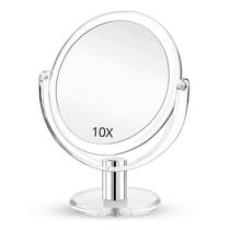 Espelho de maquiagem Fabuday Magnifying 1X e 10X com suporte de 18 cm Espelho de maquiagem Fabuday Magnifying 1X e 10X com suporte de 18 cm