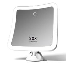 Espelho de maquiagem Fancii 20x Magnifying com luzes LED de 7 polegadas