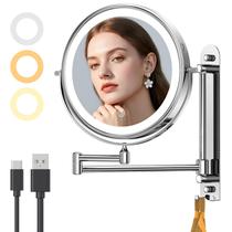 Espelho de Maquiagem Gospire 9" de Parede com Ampliação 10X e LED