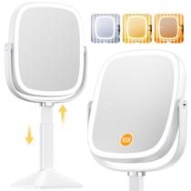 Espelho de maquiagem Gospire Retangle Lighted 10X Ampliação