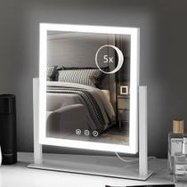 Espelho de maquiagem HIEEY Lighted Hollywood Vanity 30cm 5X White