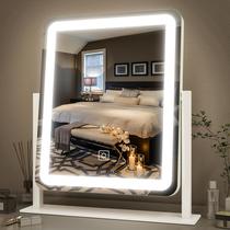 Espelho de Maquiagem Iluminado FENNIO com LED e Toque - 15x12,6 cm