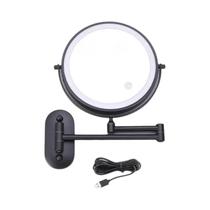 Espelho De Maquiagem Inteligente De 8 Polegadas Com Carregamento USB, Ampliação De 3x, 5x, 7x, 10x,