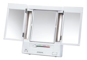 Espelho de Maquiagem JERDON Dobrável Três Lados com Luzes Brancas