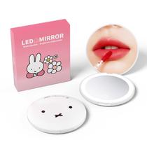 Espelho de maquiagem LED portátil MIPOW Miffy dobrável de 2 lados