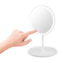 Espelho de Maquiagem LED Ring Light Touch USB Branco 30x18cm