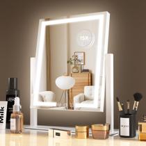 Espelho de Maquiagem LuxeVue com Luzes LED - 3 Modos de Cor