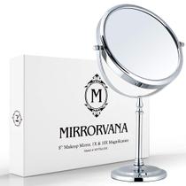 Espelho de maquiagem MIRRORVANA Grande de Dupla Face 10X e 1X Espelho de maquiagem MIRRORVANA Grande de Dupla Face 10X e 1X