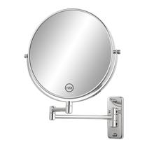 Espelho de maquiagem montado na parede FFowCye 8 polegadas 1X/10X Chrome Espelho de maquiagem montado na parede FFowCye 8 polegadas 1X/10X Chrome