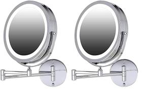 Espelho de maquiagem OVENTE 6.8 Lighted Wall Mount 1X e 7X Magnifier