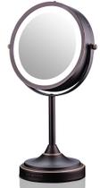 Espelho de maquiagem OVENTE MCT70ABZ1X7X 18cm com LED Bronze Antigo