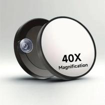 Espelho De Maquiagem Portátil Com Lente De Aumento 1X 40X 30X Dupla Face Com Cabo