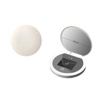 Espelho de Maquiagem Portátil com Luz LED e Câmera UV para Proteção Solar Visual