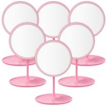Espelho de maquiagem, preenchimento duplo, preenchimento duplo, 6 peças, spa, festa, rosa