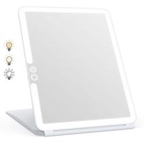 Espelho de maquiagem WEILY Portable Travel com 72 luzes LED brancas