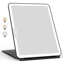 Espelho de maquiagem WEILY Portable Travel com 72 luzes LED pretas