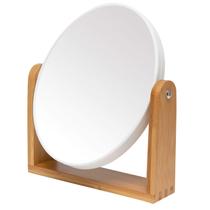 Espelho de maquiagem YEAKE Vanity com ampliação de 1X/3X com suporte de bambu
