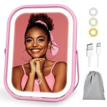 Espelho de maquiagem YEKKOPT Lighted Vanity com bateria recarregável