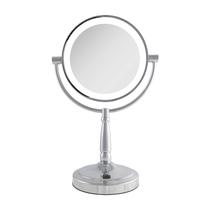 Espelho de maquiagem Zadro 9 LED redondo com luzes 5 e 10X Magnificat
