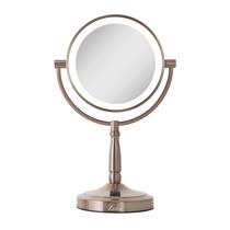 Espelho de maquiagem Zadro 9 LED redondo com luzes 5 e 10X Magnificat