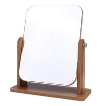Espelho de maquilhagem de mesa HEALLILY com moldura de madeira cinza 25x22cm