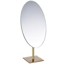 Espelho de maquilhagem GURUN, oval grande, de 7 x 12 polegadas, latão antigo para maquiagem