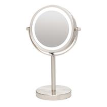 Espelho de maquilhagem OVENTE MLT60BR1X7X 15cm LED 360 com níquel escovado