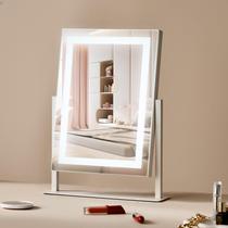 Espelho de maquilhagem VEVOR com luzes, ampliação de 5X, 40x30cm, branco