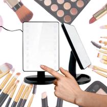 Espelho De Mesa 16 Led Portátil Maquiagem Camarim Regulagem