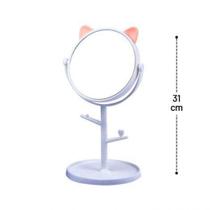 Espelho de Mesa 31x17cm com Porta Jóia Gatinho - SANXIA