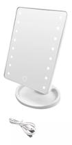 Espelho de Mesa - Articulado/16 LEDS - USB/Pilha - 28,5cm