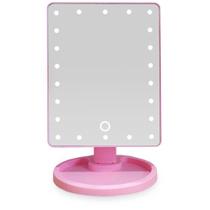 Espelho De Mesa Articulado Com Led P/ Maquiagem - Cor Rosa - Large Led Mirror