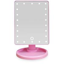 Espelho De Mesa Articulado Com Led P/ Maquiagem - Cor Rosa