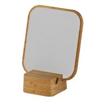 Espelho de Mesa Bancada Beleza Maquiagem OU Base de Bambu Espelho de Mesa Bancada Beleza Maquiagem OU Base de Bambu