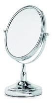 Espelho De Mesa Com Aumento Dupla-face Redondo 17cm